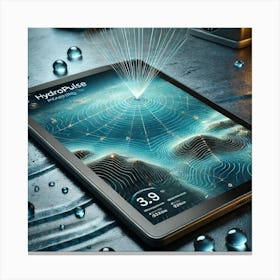 A High Tech Smart Tablet Showcasing The Hydropulse Canvas Print