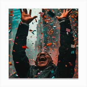 Confetti In The Air Canvas Print