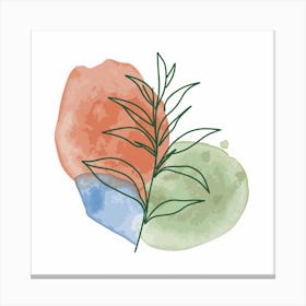 Watercolor Leaf Canvas Print