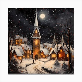 Frosty Luminescence Symphony Canvas Print