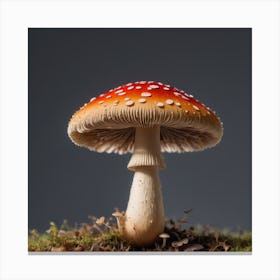 Mushroom On Moss Canvas Print