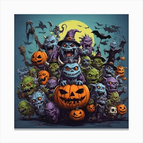 Halloween Monsters 1 Canvas Print