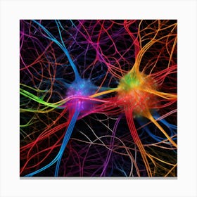 Colorful Neurons Canvas Print