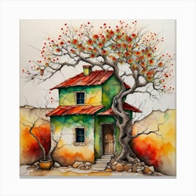 House On A Tree Canvas Print