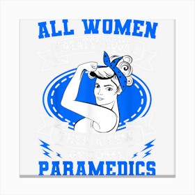 Paramedic Women Emergency Medical Technician Ambulance Canvas Print