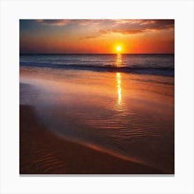 Sunset On The Beach 252 Canvas Print