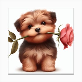Rose From A Pup Canvas Print