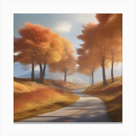 Autumn Road Canvas Print