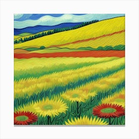 Sunflowers Meadow Canvas Print