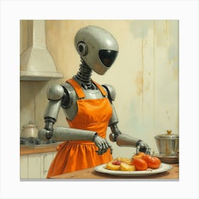 A Kitchen Robot Canvas Print