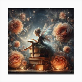 Fairy Reading Book Canvas Print