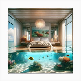 Underwater Bedroom Canvas Print