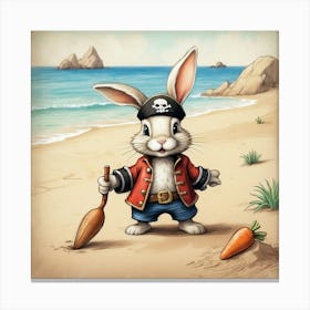 Pirate Bunny 4 Canvas Print