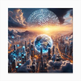 Islamic City In The Sky Canvas Print