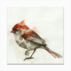 Cardinal Watercolor Painting Canvas Print