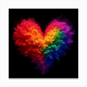 Rainbow Heart 3 Canvas Print