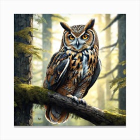 Great Horned Owl 4 Canvas Print