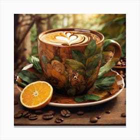 Coffee And Oranges Canvas Print