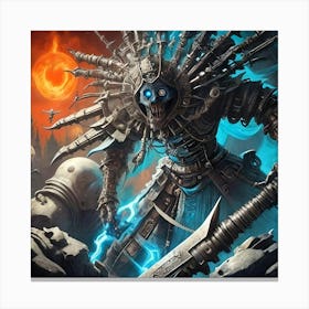 Cyber monster Canvas Print