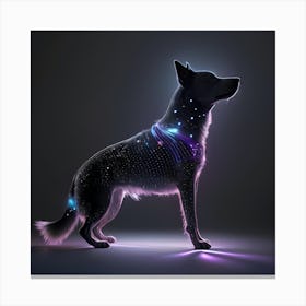 Glowing dog Canvas Print