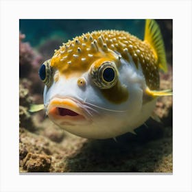 Masked Puffer Fish 1 Canvas Print