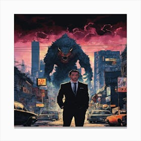 Godzilla Canvas Print