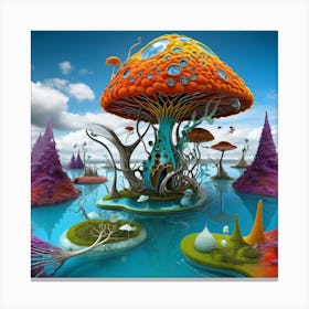 Mushroom Island 1 Canvas Print