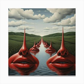 'The Red Lips' Canvas Print