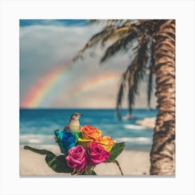 392797 In Front Of A Bird, A Rainbow Spectrum, And Dew Dr Xl 1024 V1 0 Canvas Print