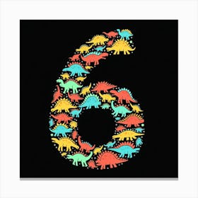 Dinosaurs Number six Canvas Print