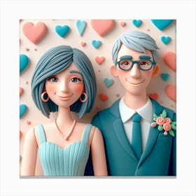 Wedding Cake Topper Canvas Print