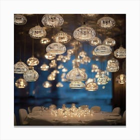 Glass Chandeliers Canvas Print