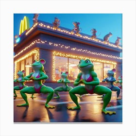 Mcdonald'S Frogs Canvas Print