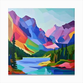 Colourful Abstract Banff National Park Canada 4 Canvas Print