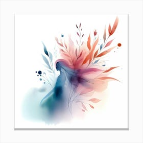 Watercolor Of A Woman 19 Canvas Print