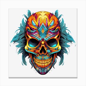 Day Of The Dead Skull 6 Canvas Print