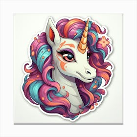 Unicorn Sticker 1 Canvas Print