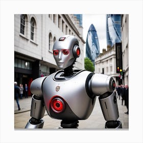 Robot In London 18 Canvas Print