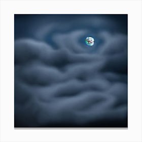 Santa In The Clouds Canvas Print