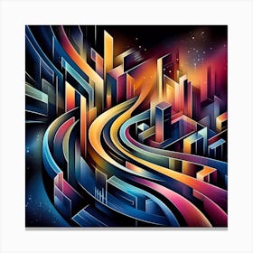 Abstract Cityscape 2 Canvas Print