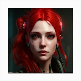 Red Haired Warrior 1 Canvas Print