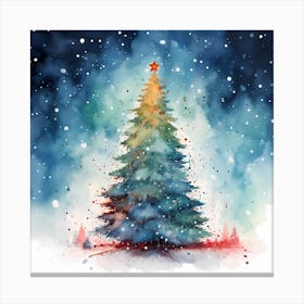 Christmas Cascade of Retro Colours Canvas Print