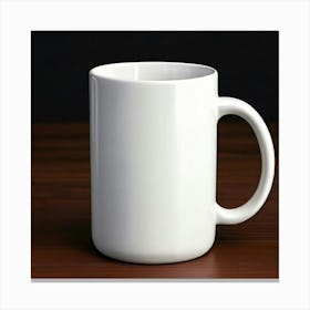 Mock Up Mug Blank Plain White Ceramic Customizable Unadorned Empty Clean Simple Minimal (1) Canvas Print