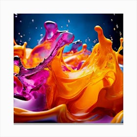 Fresh Colors Liquid 3d Design Spark Hot Palette Shapes Dynamism Vibrant Flowing Molten (26) Canvas Print