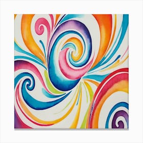 Abstract Watercolor Painting 1 Canvas Print