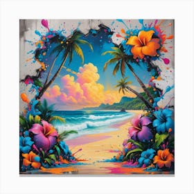 Hawaiian Beach 15 Toile