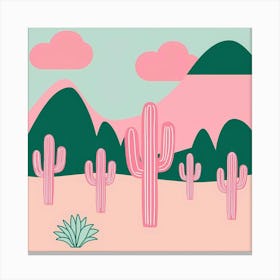 Cactus In The Desert 2 Canvas Print