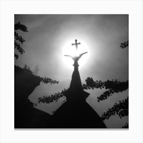 Silhouette Of A Church Canvas Print