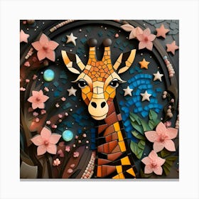 Mosaic Giraffe Canvas Print