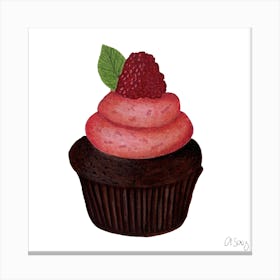 Strawberry Cupcake Canvas Print